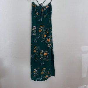 Floral Green Strappy Dress